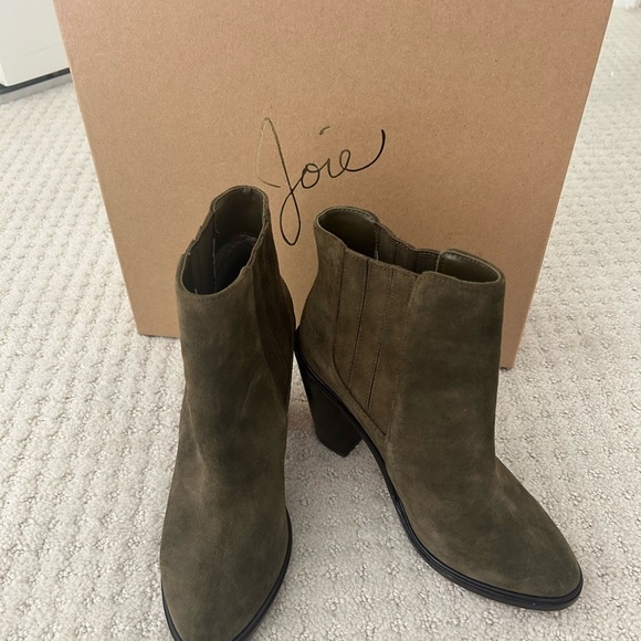 joie cloee deep olive suede size 6.5 - Picture 1 of 3